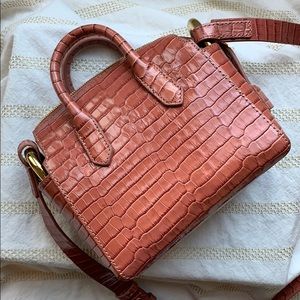 Crocodile Leather Mini Crossbody